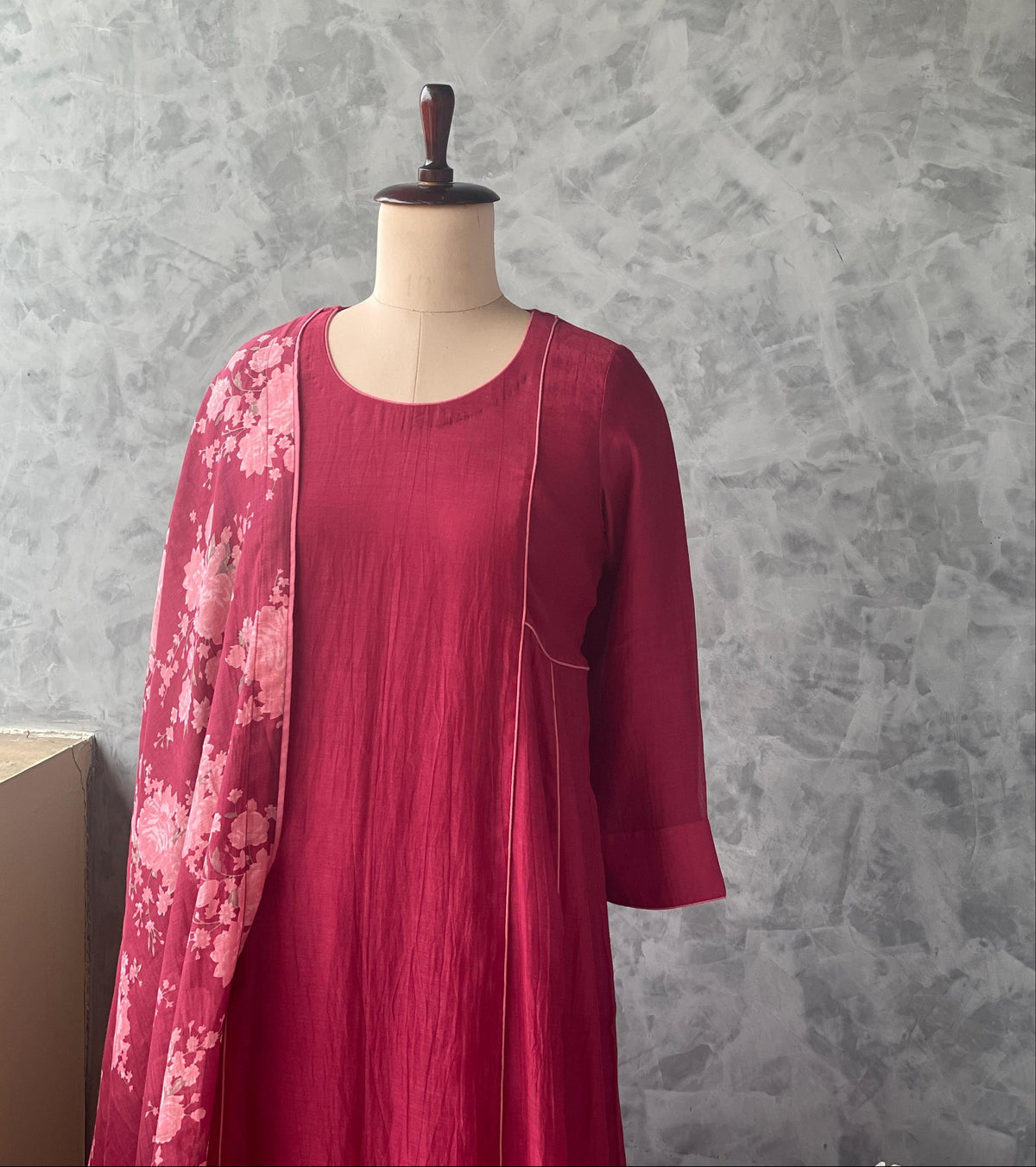 CHANDERI FLORAL PRINTED SALWAR SET