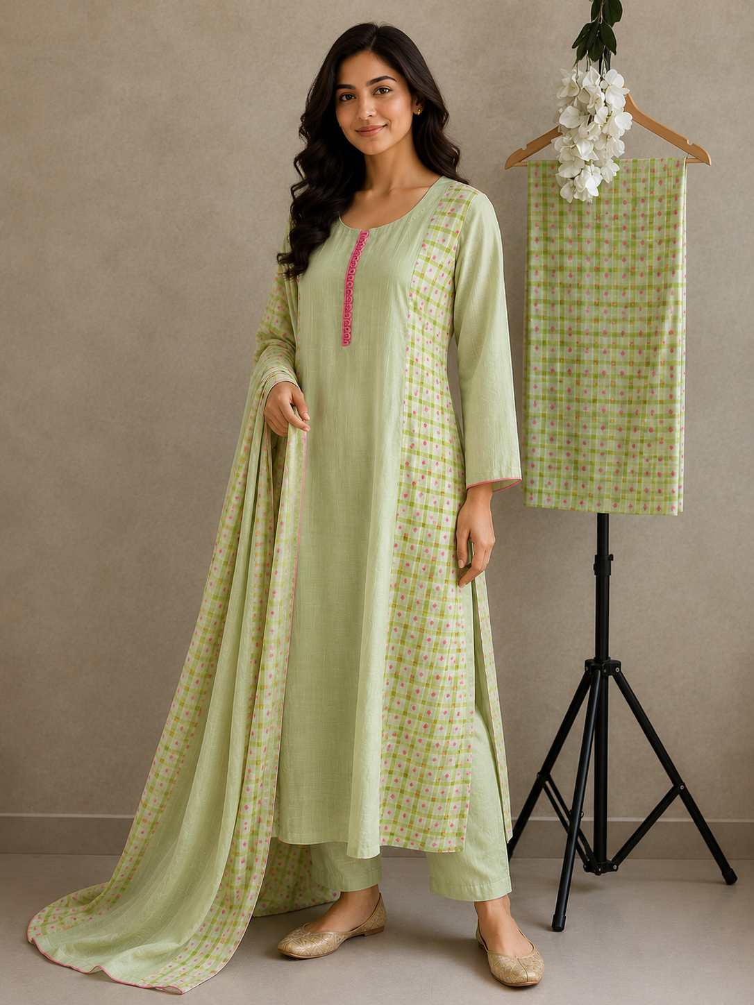 green women  salwar set