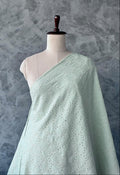 SOFT MINTY GREEN COTTON HAKOBA STRIPES FABRIC