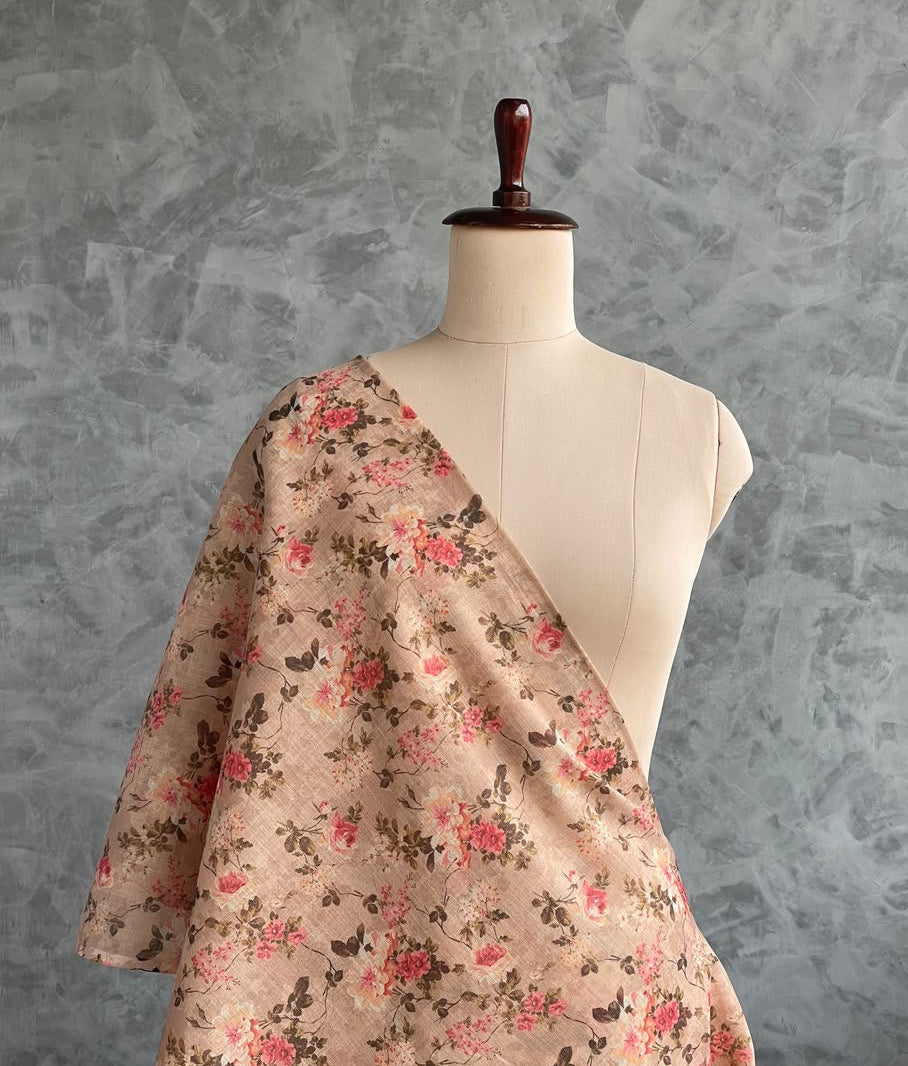 COTTON TISSUE  FLORAL PRINTED FABRIC
