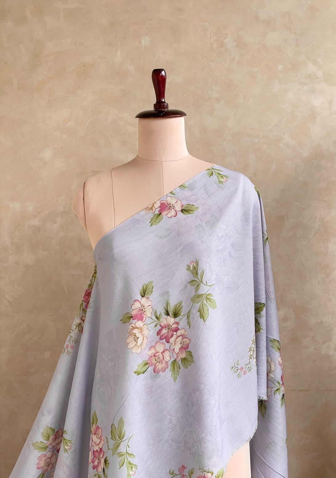 CHANDERI FLORAL PRINTED FABRIC