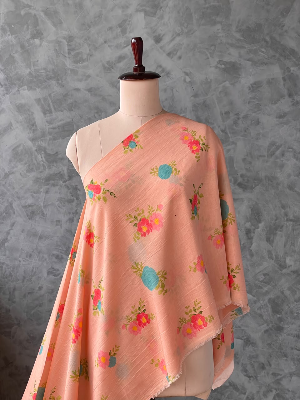 CHANDERI FLORAL PRINT FABRIC
