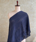 NAVY BLUE LACE FABRIC 
