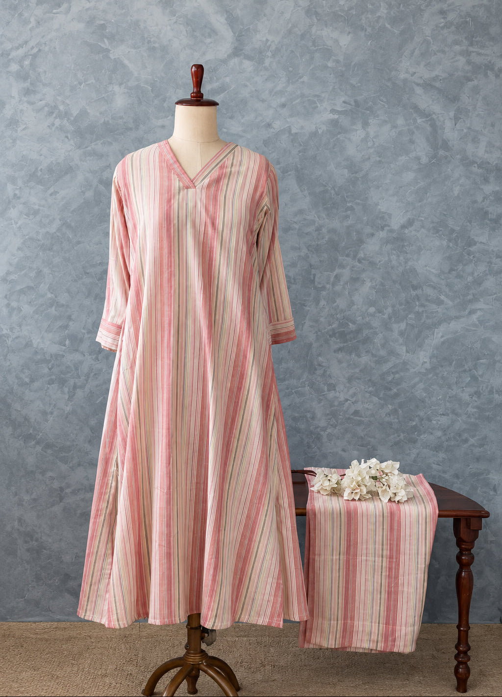 COTTON STRIPES  CO-ORDSET DNO:884