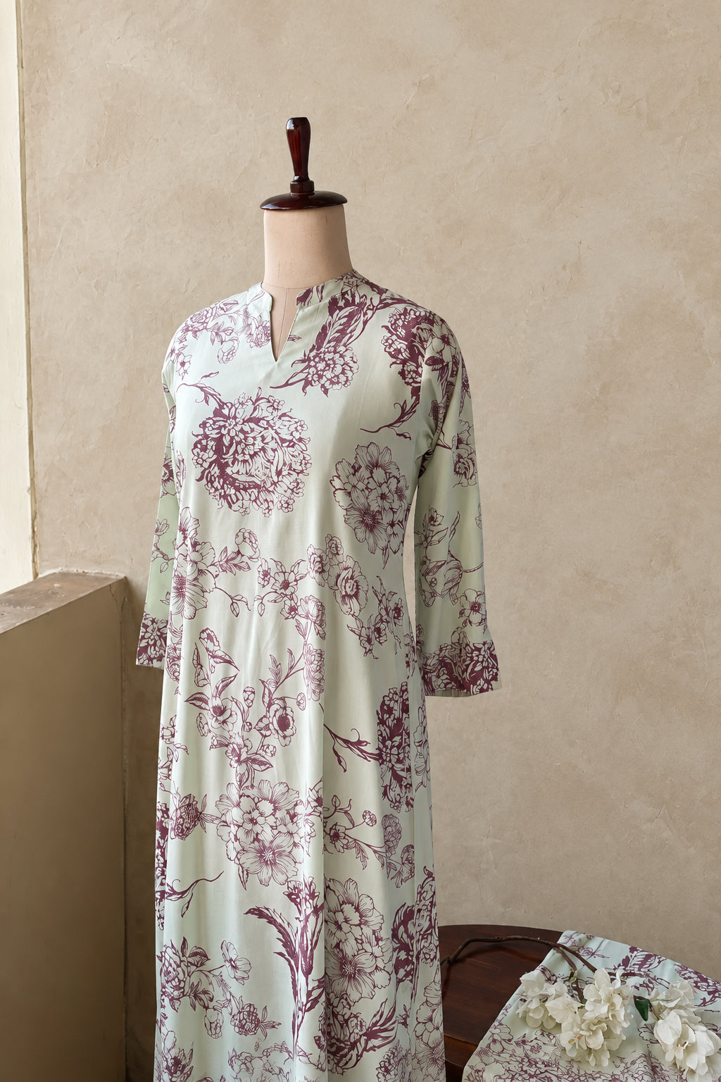 RAYON FLORAL PRINTED CO-ORDSET DNO:887
