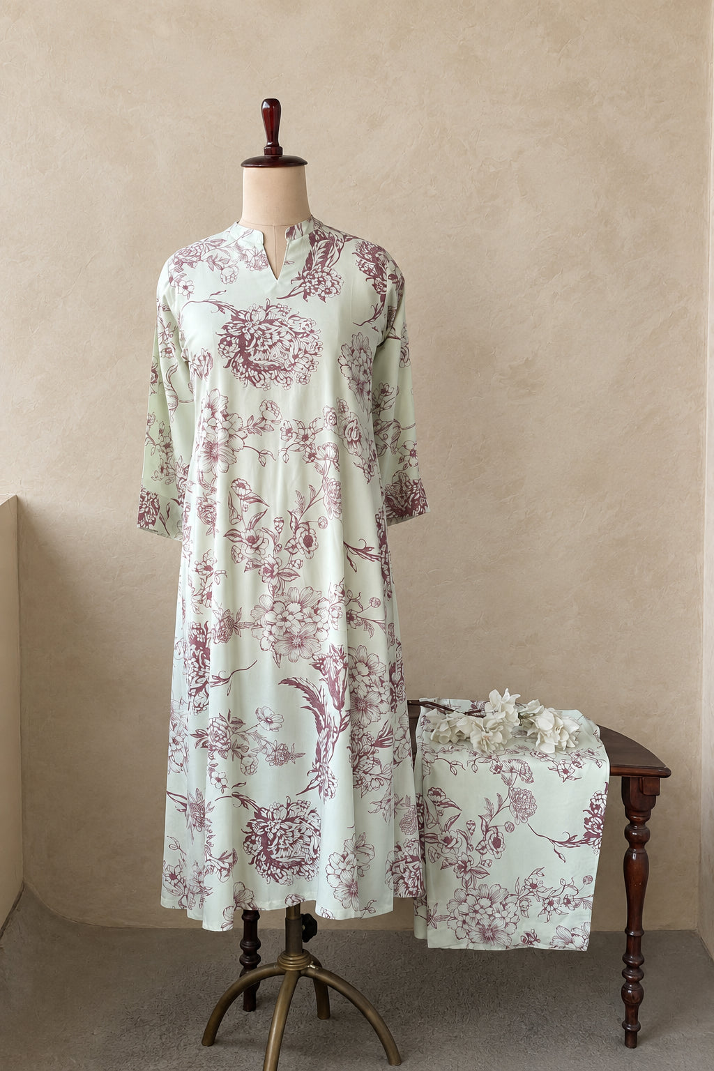RAYON FLORAL PRINTED CO-ORDSET DNO:887