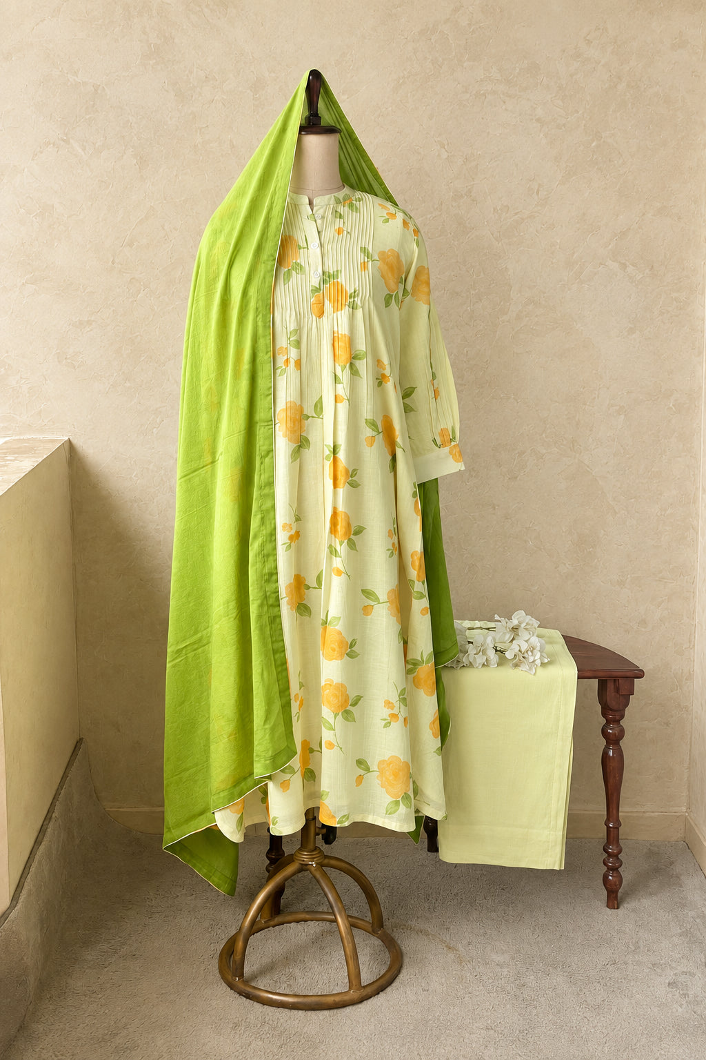 SLUB COTTON PRINTED SALWAR SET #MRKI