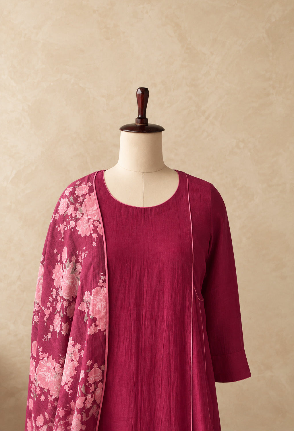 CHANDERI FLORAL PRINTED SALWAR SET #MRKI