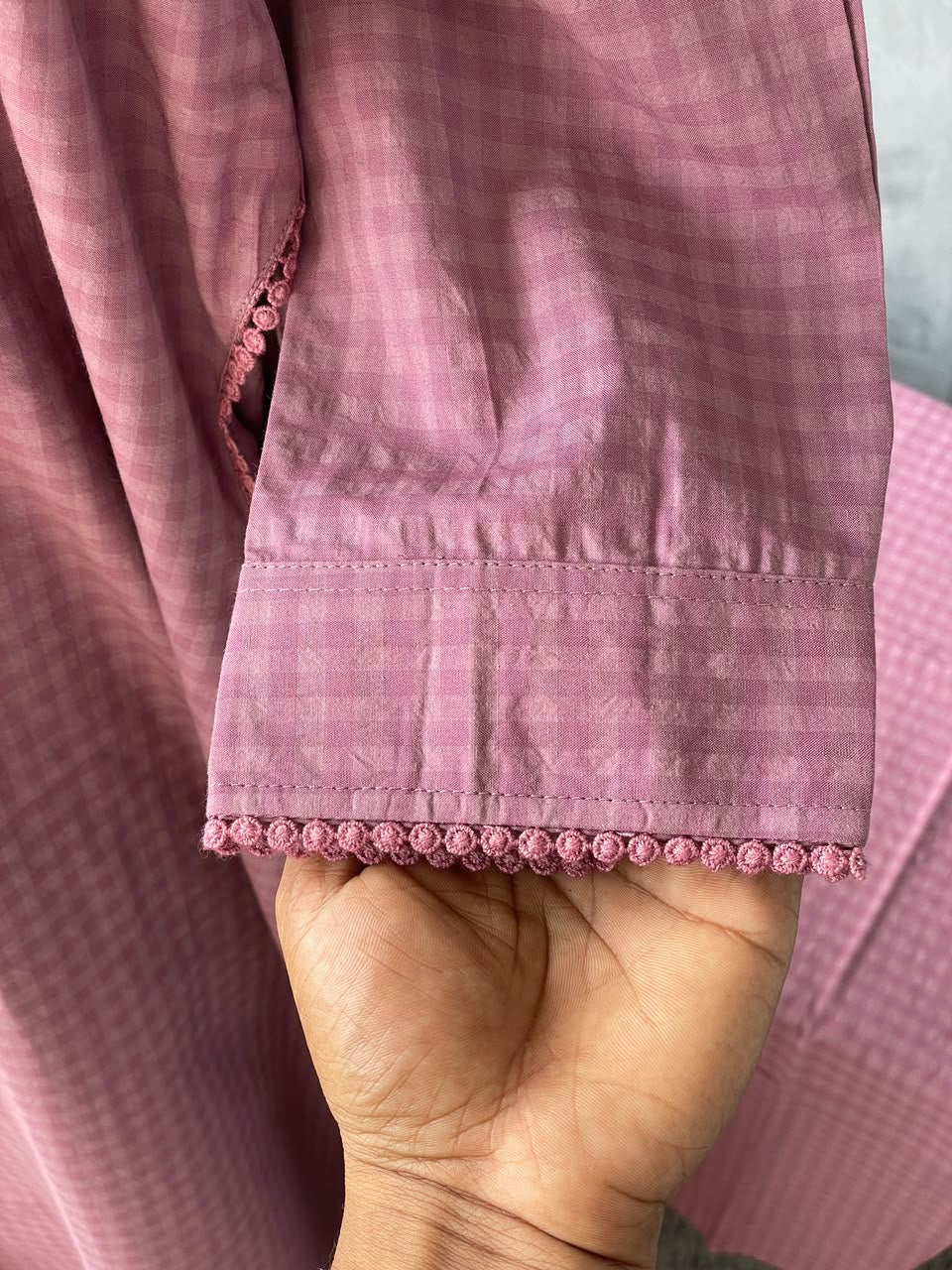 COTTON CHECK CO-ORDSET DNO:924