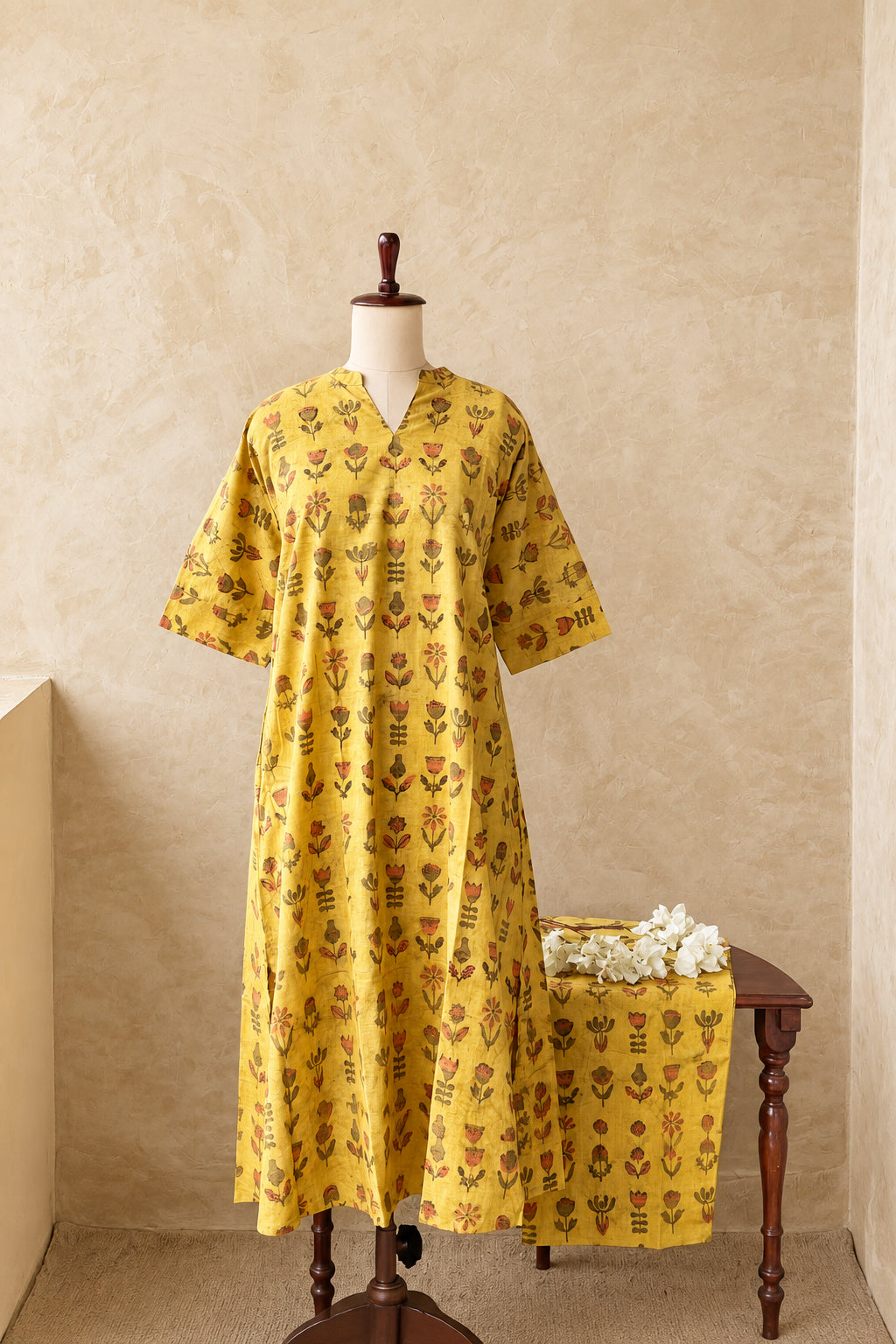 JAIPUR COTTON PRINTED KAFTHAN CO-ORDSET DNO:938