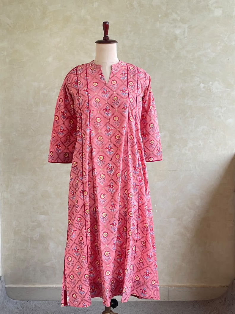 jaipur cotton flared kurthi