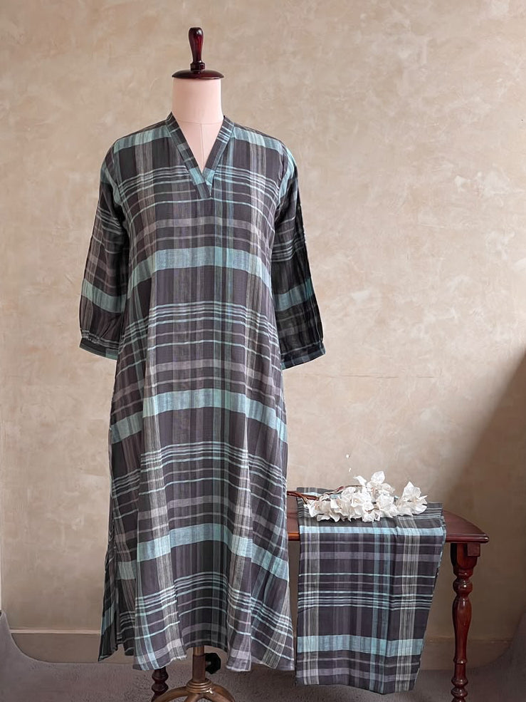 COTTON CHECKS CO-ORDSET DNO:932