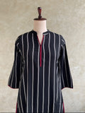black rayon line co-ordset 