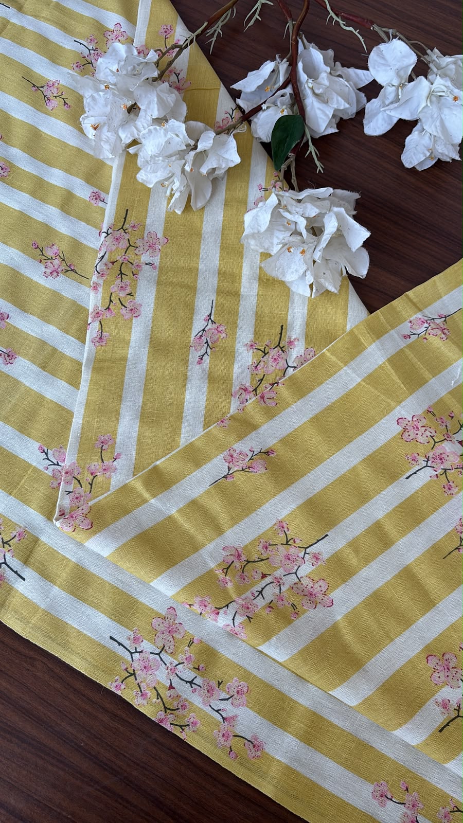 COTTON STRIPES WITH FLORAL PRINTED FABRIC #FBRC