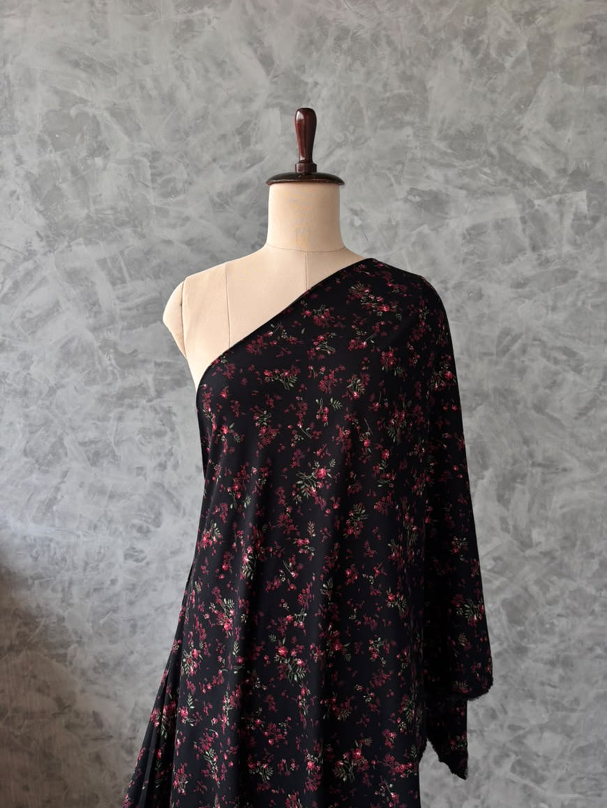 BLACK MARBLE CRUSH FABRIC M-CR004