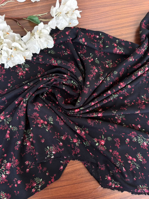 BLACK MARBLE CRUSH FABRIC M-CR004