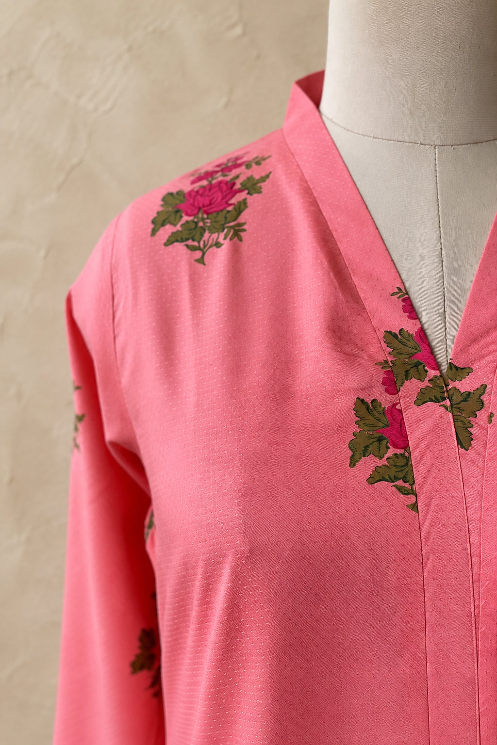PEACH RAYON FLORAL PRINTED CO-ORDSET DNO:873