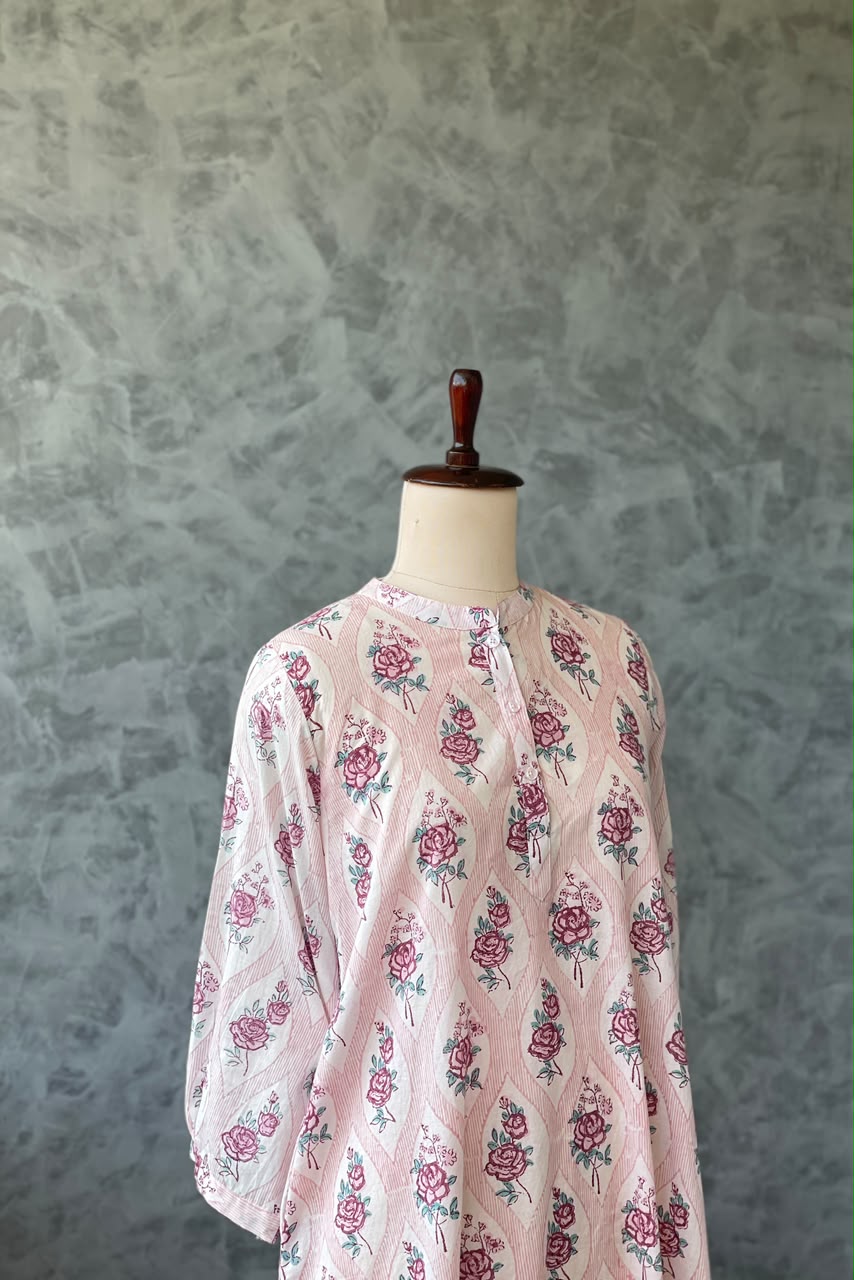 COTTON FLORAL PRINT CO-ORDSET DNO:864