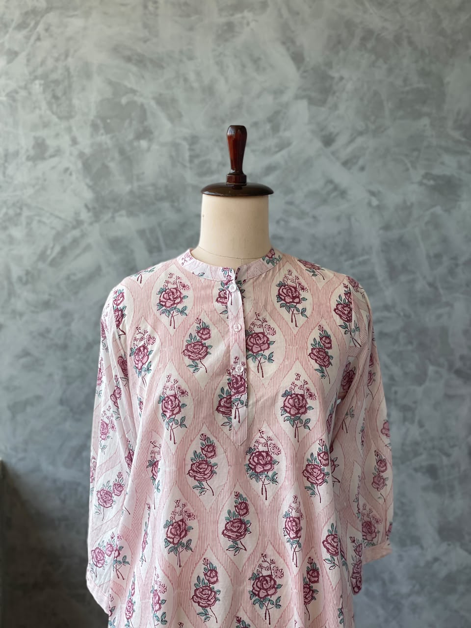 LIGHT PINK COTTON FLORAL PRINT CO-ORDSET