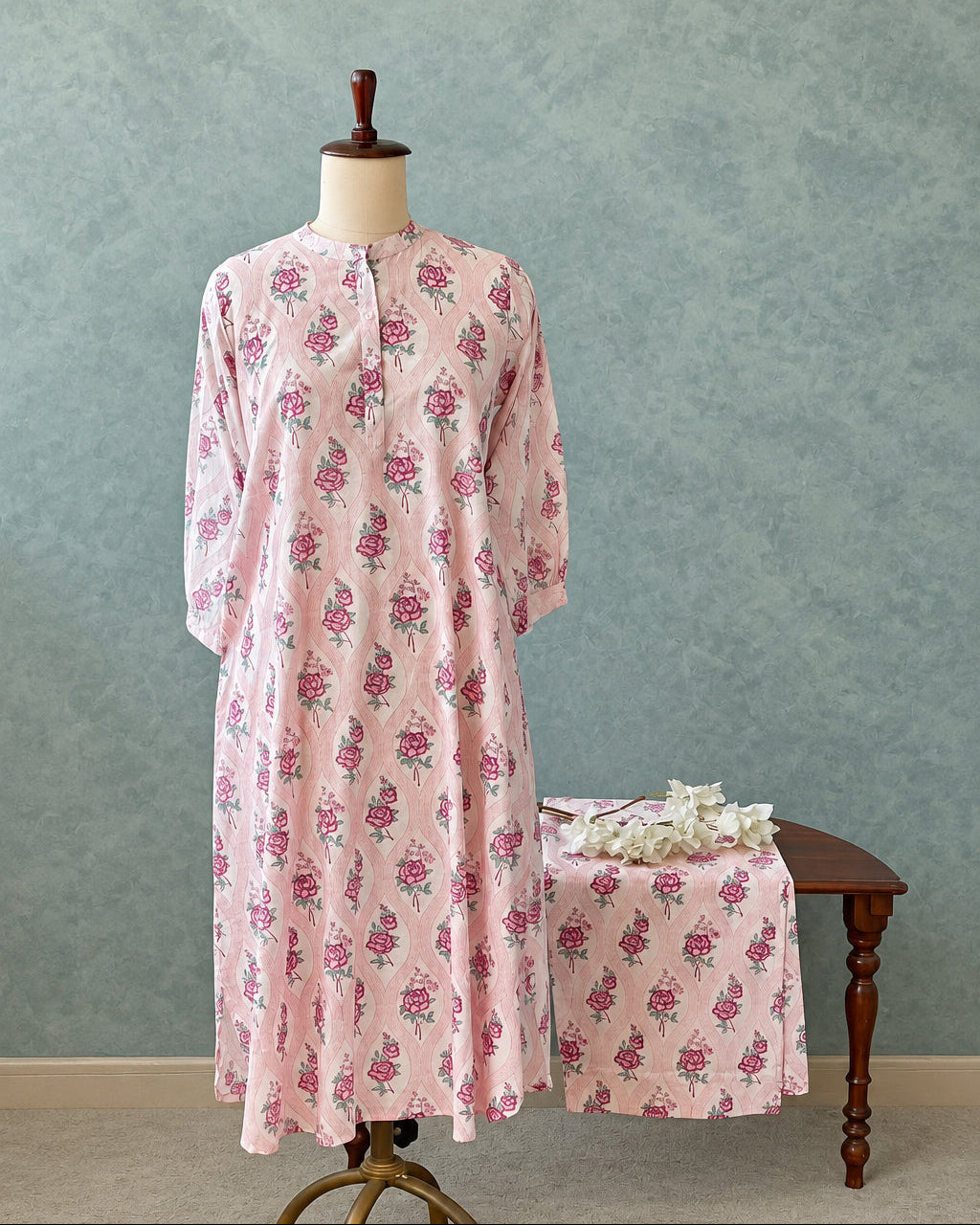 COTTON FLORAL PRINT CO-ORDSET DNO:864