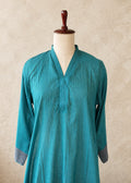 TEAL BLUE COTTON LINES CO-ORDSET