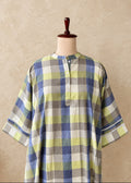 KOTTON CHECKS KAFTAN TOP 