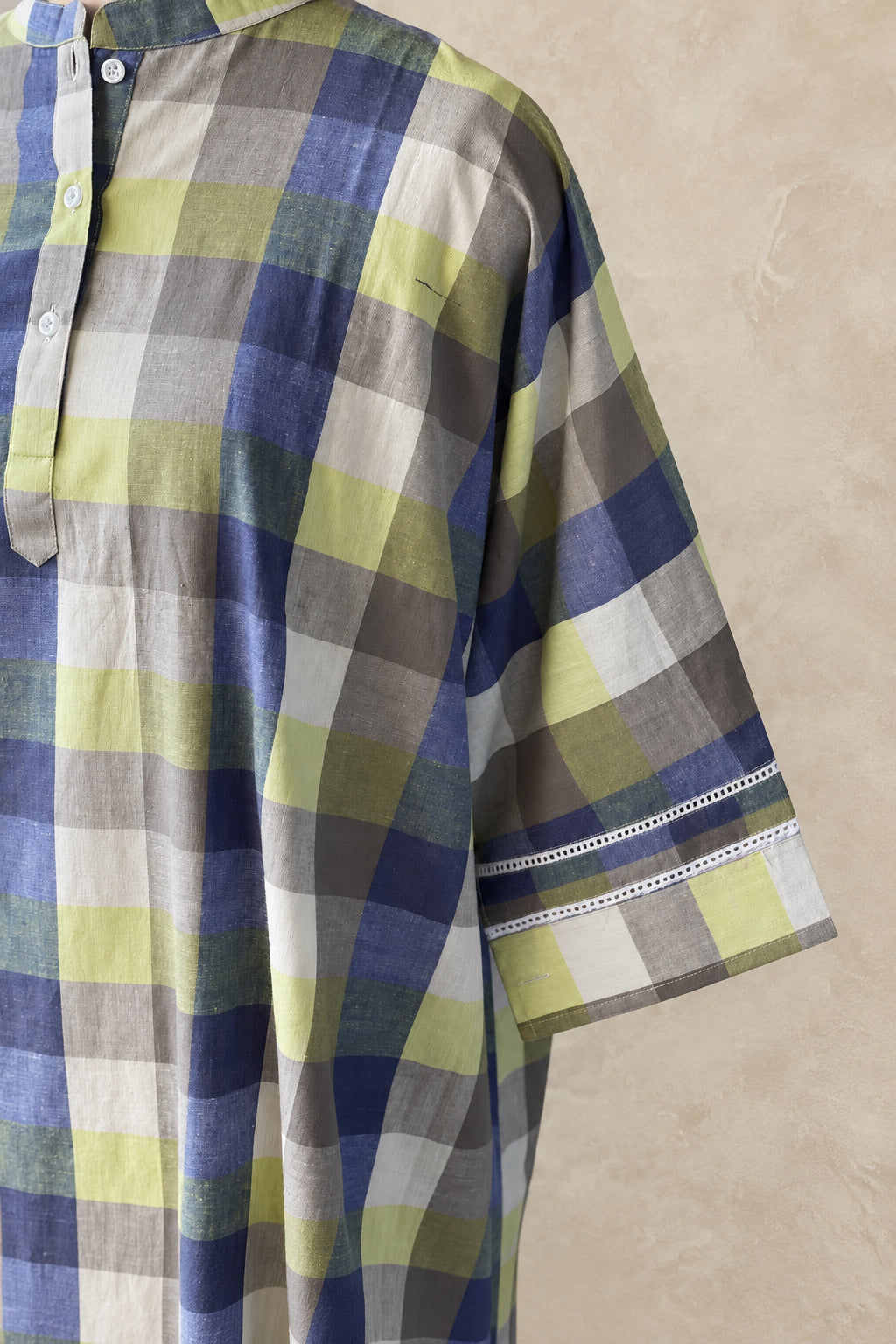 KOTTON CHECKS KAFTAN TOP DNO:917
