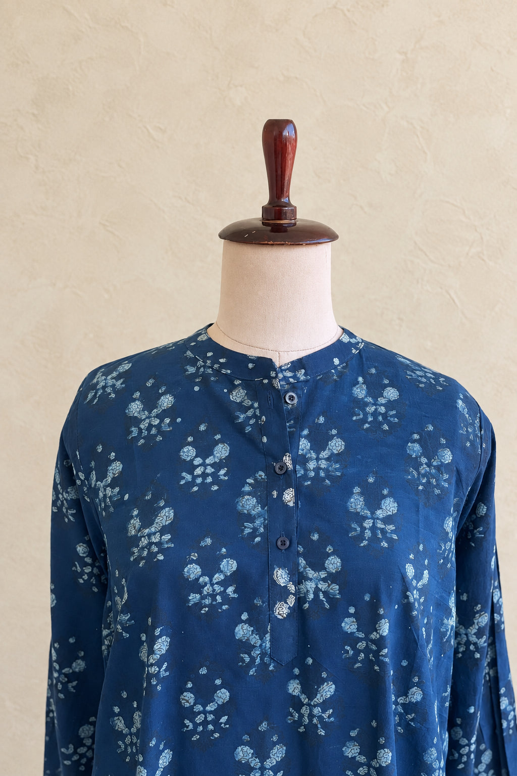 NAVY BLUE BAGRU DABU PRINTED CO-ORDSET  
