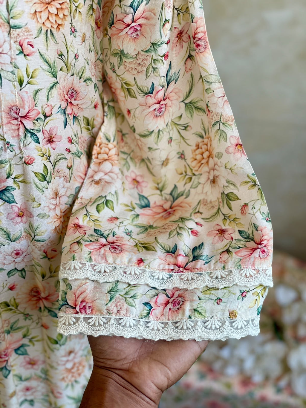 MUSLIN SHIMMER FLORAL PRINTED CO-ORDSET DNO:860