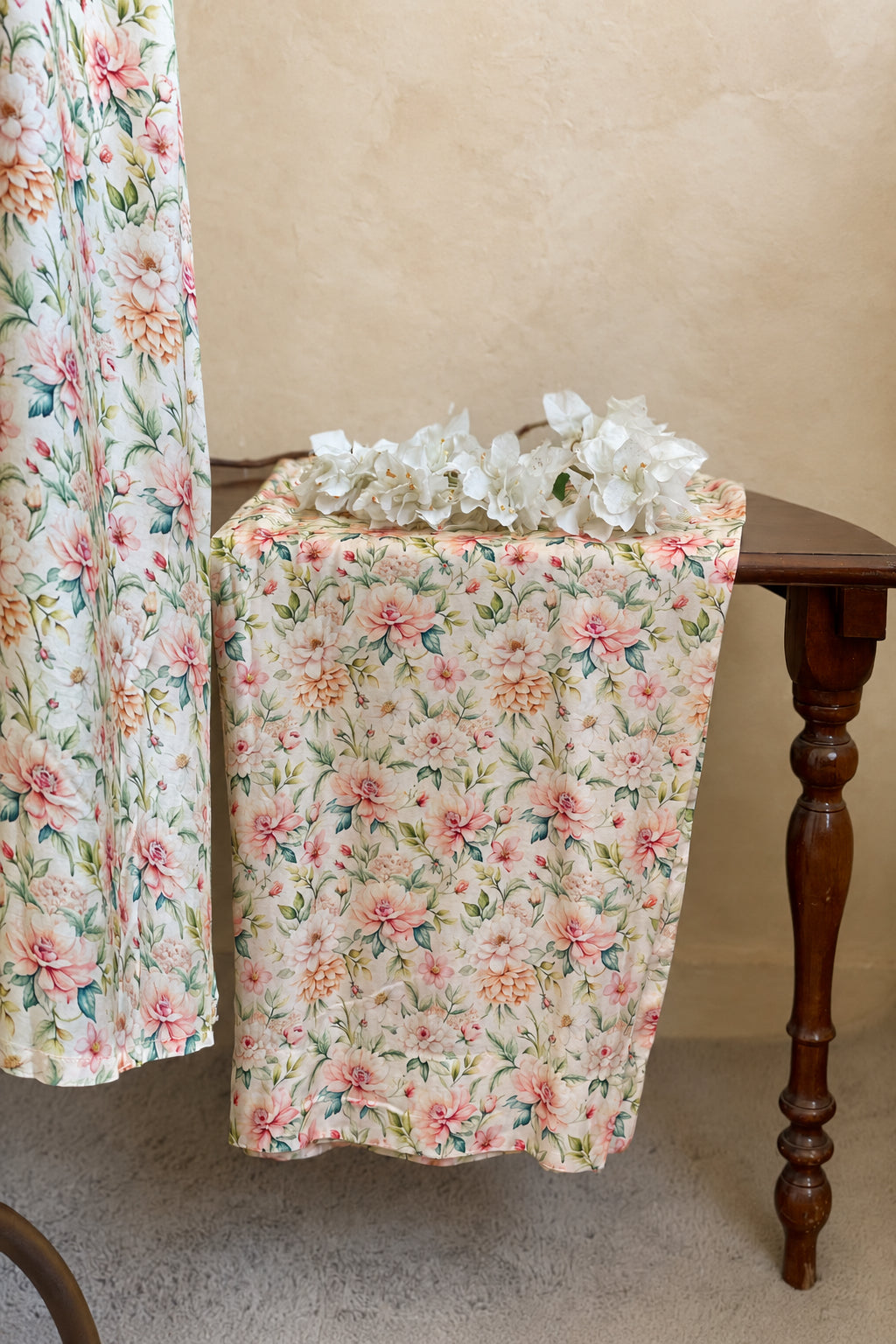 MUSLIN SHIMMER FLORAL PRINTED CO-ORDSET DNO:860