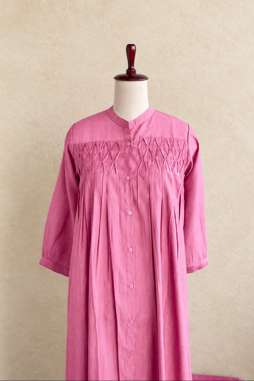 A PINK MERCERISED COTTON CO-ORDSET