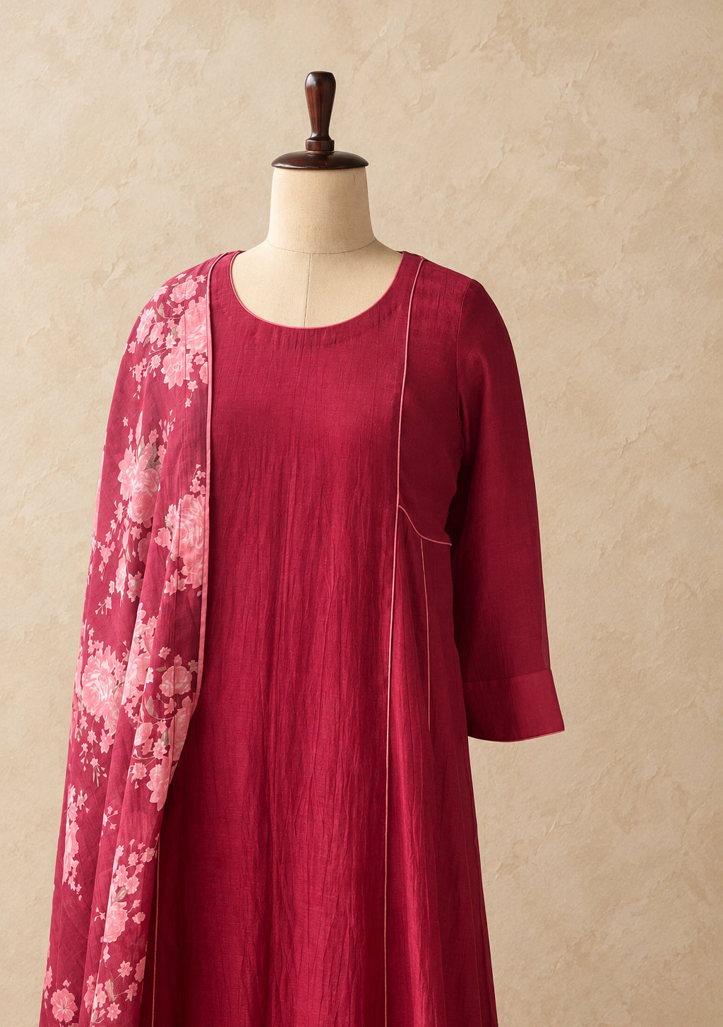 CHANDERI FLORAL PRINTED SALWAR SET #MRKI