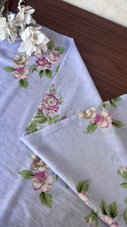 CHANDERI FLORAL PRINTED FABRIC #FBRC